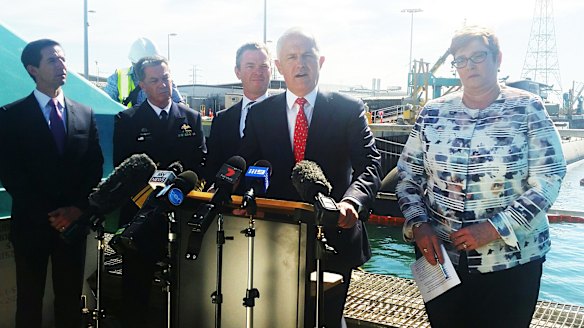 Prime Minister Malcolm Turnbull and Defence Minister Marise Payne on Tuesday.