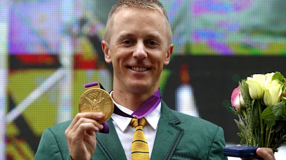 Jared Tallent finally receives his gold medal for the 50km walk in London.
