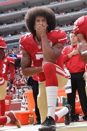 Former 49ers quarterback Colin Kaepernick first popularised the gesture last year.