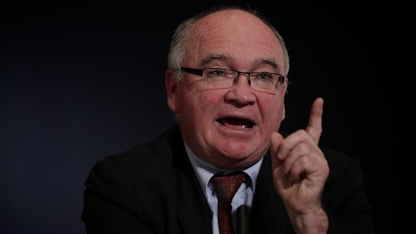 Peter Strong, Executive Director, Council of Small Business of Australia, addresses the National Press Club of Australia in Canberra on Wednesday 8 August 2012. Photo: Alex Ellinghausen