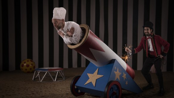 Clique September Challenge: Shoot the Chef. Finalist. Congratulations Evan Jeffery. "This year I decided to shoot my chef out of a circus cannon. Not too sure if he is happy with that but hopefully he lands safely."