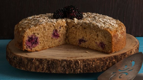 Simple but delicious: Blackberry Cake With a Kick. 