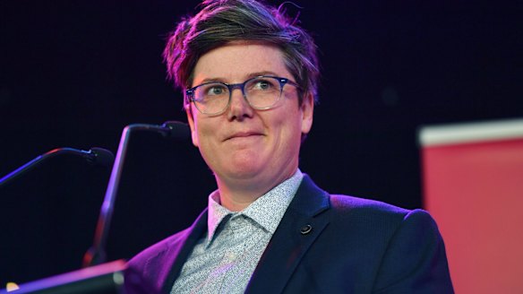 Gadsby at the launch of the Melbourne International Comedy Festival.