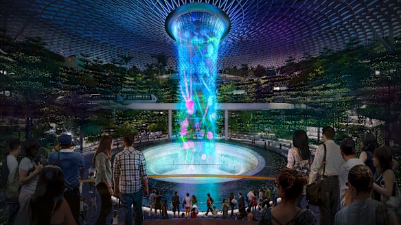 Light and sound display: The Rain Vortex will transform into a light and sound show with special lighting effects every night.