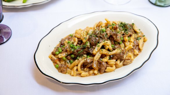 Lamb ragu with pasta. 