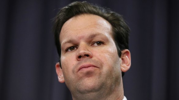 Senator Matt Canavan, the now ex-minister for resources and northern Australia, nominated for an Ernie for "blaming his mum".
