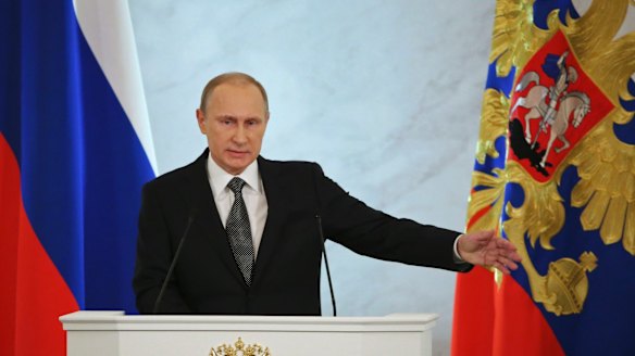 Russian President Vladimir Putin says Moscow will never give up Crimea.