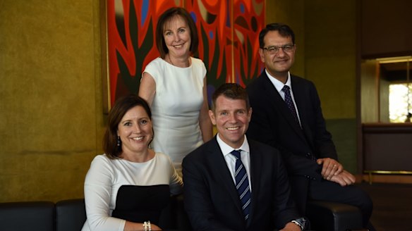 Gidget CEO  Catherine Knox and Chairman  Dr Vijay Roach with Mike and Kerryn Baird.