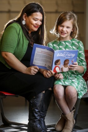Jo Hirst launches her book <i>The Gender Fairy</i> at a primary school in 2015.  Transgender children who are given the opportunity to socially transition go on to thrive.