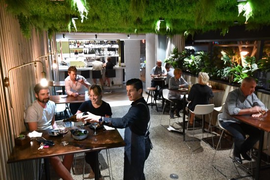 St Giles Wine Bar and Pantry features hanging greenery.