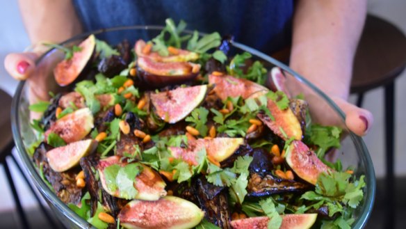 Fig Salad with pinenuts and chargrilled veg from The Press