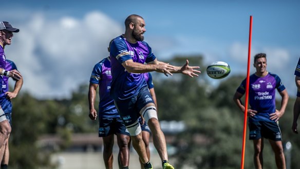 Scott Fardy at Brumbies training.