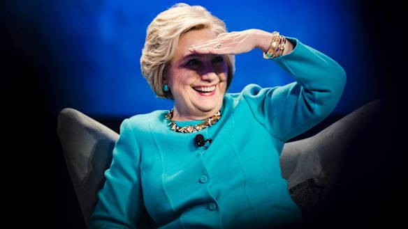 Hillary Clinton on stage at a symposium last week.