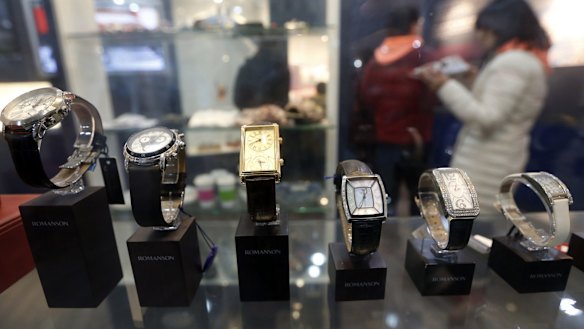 Some of the products made at the Kaesong Industrial Complex at the unification observatory showroom in Paju, South Korea, on Wednesday.