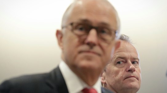 Prime Minister Malcolm Turnbull and Opposition Leader Bill Shorten on Wednesday.