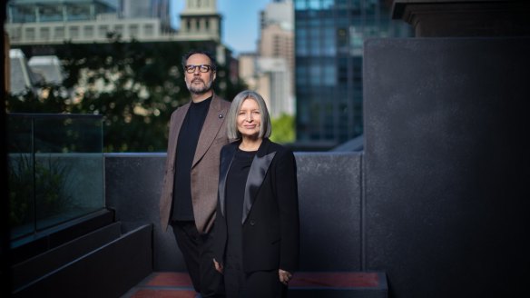 Martin Benn and Vicki Wild on the terrace of their upcoming restaurant Society.