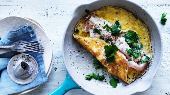 Eggsactly the type of food we're eating more of: Neil Perry's ham omelette.