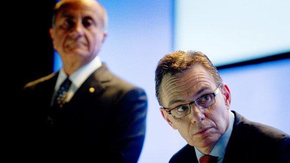 Andrew Mackenzie, chief executive of BHP Billiton, right, and Jacques 'Jac' Nasser, chairman, face having to battle one of the most formidable activist shareholders.