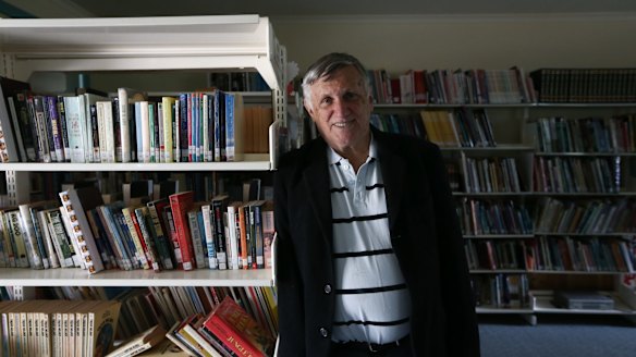 John Marsden in the school library. 