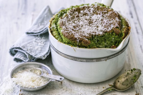 Helen Goh's cheese and kale souffle.