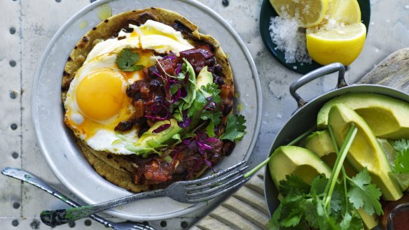 Almost everything tastes better with an egg on it, like Neil Perry's quick chilli-fried black beans with avocado and egg.
