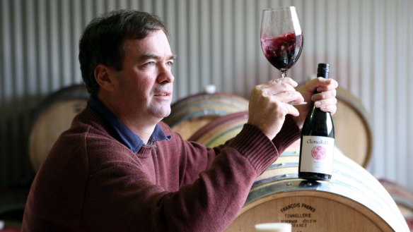 Clonakilla's chief winemaker Tim Kirk with shiraz viognier.