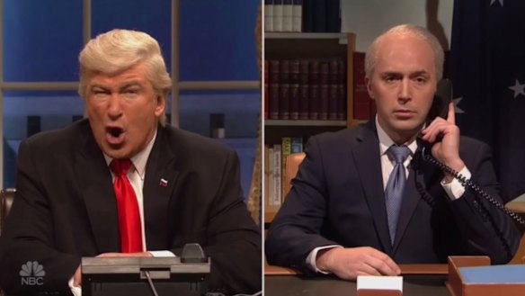Alec Baldwin recreating Trump's brutal phone call with Malcolm Turnbull.