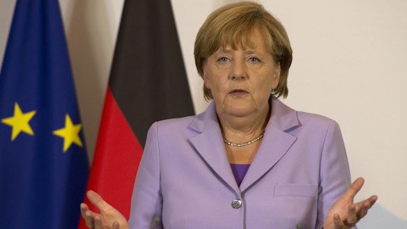 'Germany is doing what is morally and legally required of it' ... German Chancellor Angela Merkel.