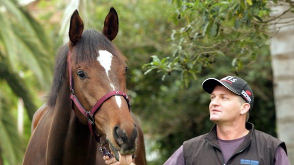 Political connections: Nextanix with trainer Kerry Parker.