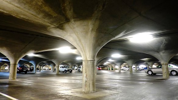 The underground car park at Melbourne University will be the site of the Myer launch and the official unveiling of a collaboration between the retailer and Tesla.