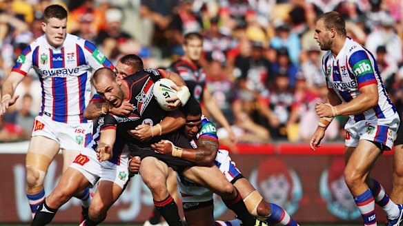 Milestone man: Former Warriors captain Simon Mannering.