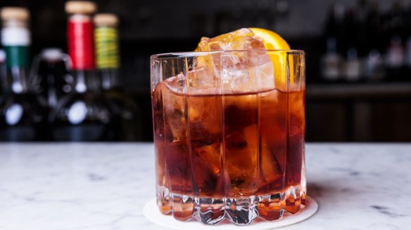 A Negroni at the Continental Deli Bar Bistro in Newtown. 