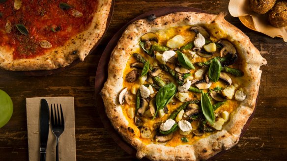Growing appetite: Vegan pizza at Gigi in Sydney.