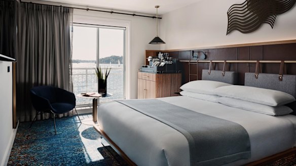 The rooms offer a contemporary look and relaxing ambience.