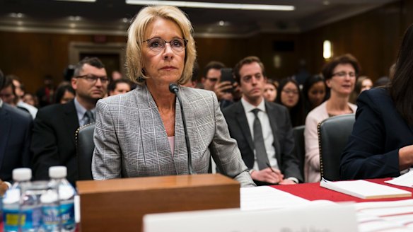 Betsy DeVos is re-evaluating the get-tough policies on campus sexual assault enforced by the Obama administration. 