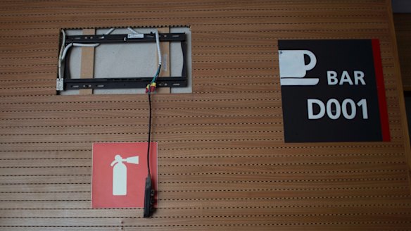 Cables from a stolen TV hang inside the Maracana, which was renovated for the 2014 World Cup at a cost of about $500 million, and largely abandoned after the Olympics and Paralympics, before being hit by vandals.