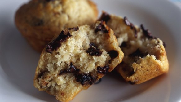 Choc-banana muffins.