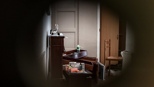 Through the keyhole of Mohamed Lahouaiej-Bouhlel's Nice apartment.