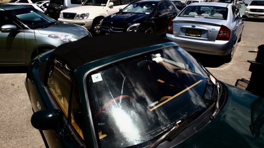 Cars that ate Palmy: a packed car park near the Pittwater Park Wharf.