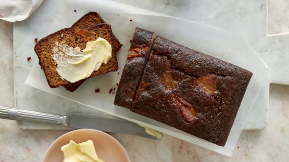 Serve a slice of this malt loaf with butter and a cup of tea.