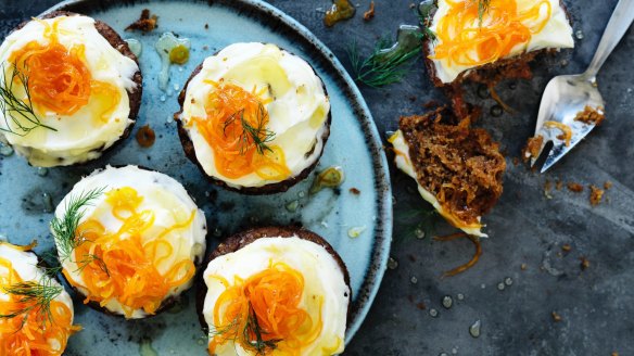 Adam Liaw's carrot cupcakes with dill.