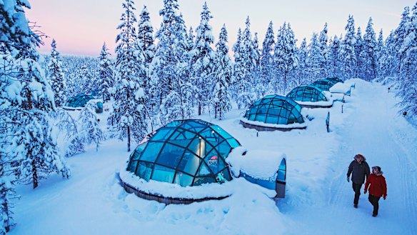 The glass igloos of Kakslauttanen Arctic Resort.