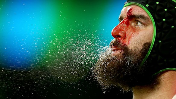 Blood and guts: Scott Fardy.