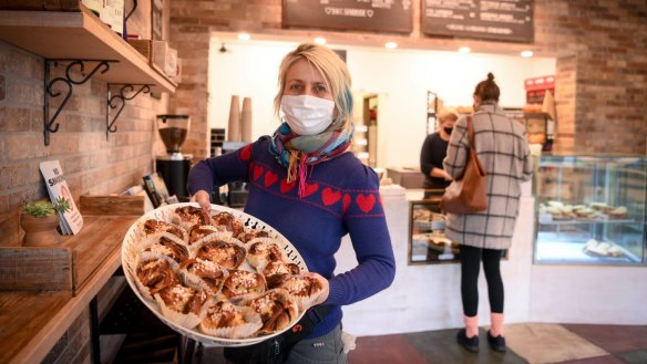 Geeti Persson, owner and head baker inside the new store in West Footscray
