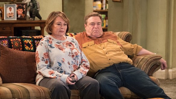 Roseanne Barr and John Goodman on the new Roseanne.