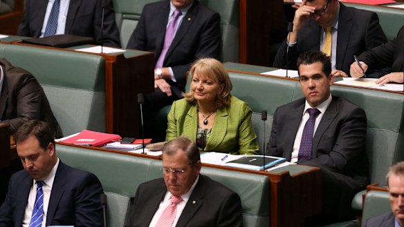 Backbenchers during question time in Parliament.