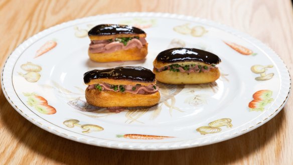 Go-to dish: Chicken mousse eclairs.