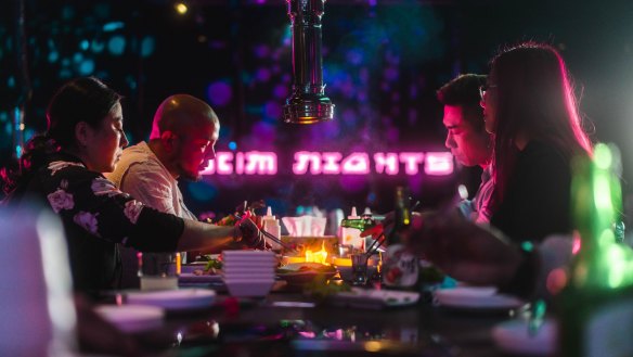 BaaOinkMoo pairs disco balls and neon lights with a K-pop soundtrack. 