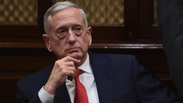 US Defence Secretary James Mattis at the White House after the latest North Korean missile launch.