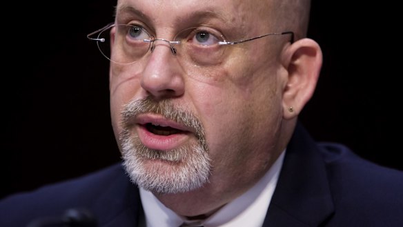 Samuel Liles, of the US Department of Homeland Security at the Senate Intelligence Committee hearing in Washington on Wednesday.
